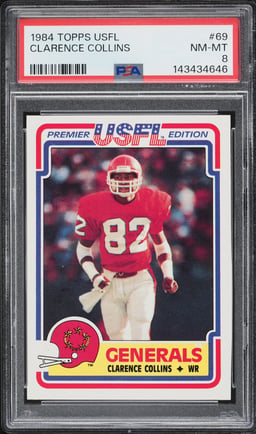 1984 Topps USFL Clarence Collins #69 PSA 8 NM-MT