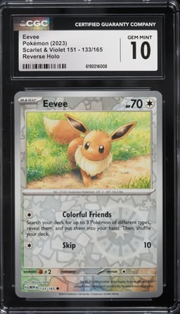 2023 Pokemon Scarlet & Violet 151 Reverse Holo Eevee #133 CGC 10 GEM MINT