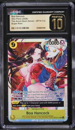 2026 One Piece The Azure Sea's Seven SR Boa Hancock #OP14-112 CGC 10 PRISTINE