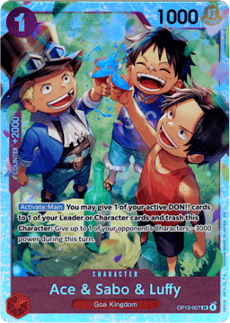 2025 Ace & Sabo & Luffy (foil) #7 Carrying On His Will