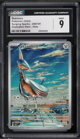 2024 Pokemon Scarlet & Violet Surging Sparks IR Skarmory #209 CGC 9 MINT