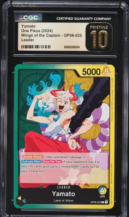 2024 One Piece Wings Of The Captain Yamato #OP06-022 CGC 10 PRISTINE