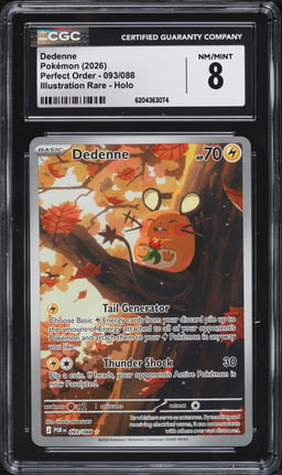 2026 Pokemon Mega Evolution Perfect Order IR Dedenne #93 CGC 8 NM-MT