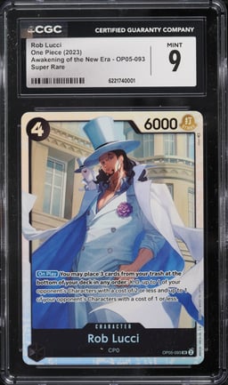 2023 One Piece Awakening Of The New Era Rob Lucci #OP05-093 CGC 9 MINT