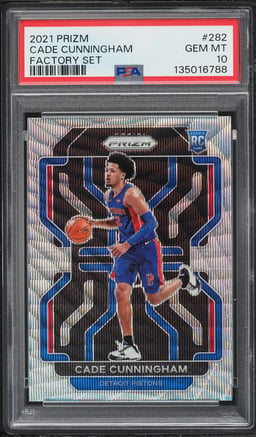 2021 Panini Prizm Premium Factory Set Cade Cunningham ROOKIE #282 PSA 10 GEM MINT