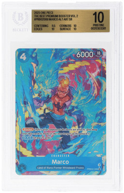 2025 One Piece the Best Premium Booster Volume 2 Alternate Art Marco #PRB02-008 BGS 10