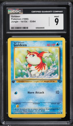 1999 Pokemon Jungle 1st Edition Goldeen #53 CGC 9 MINT