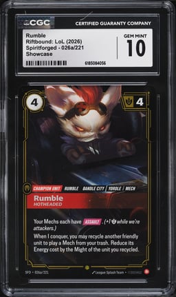 2026 Riftbound League Of Legends Spiritforged Showcase Rumble #026a CGC 10 GEM MINT