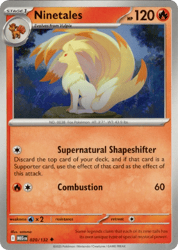 2025 Ninetales #20 Mega Evolution