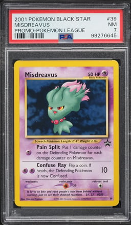 2001 Pokemon League Black Star Promo League Misdreavus #39 PSA 7 NRMT