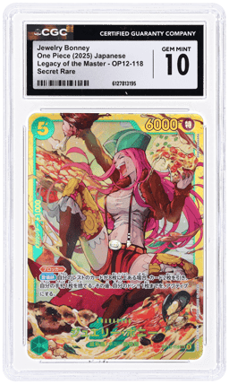 2024 One Piece Legacy of the Master Japanese Secret Rare Jewelry Bonney #OP12-118 CGC 10