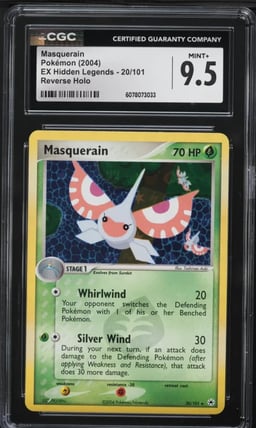 2004 Pokemon EX Hidden Legends Reverse Holo Masquerain #20 CGC 9.5 MINT+