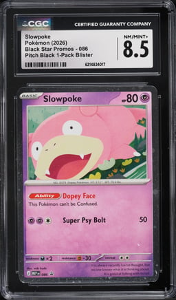 2026 Pokemon Mega Evolution Promo Pitch Black Slowpoke #86 CGC 8.5 NM-MT+