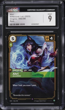 2025 Riftbound: LoL Origins Ahri #066 CGC 9 MINT