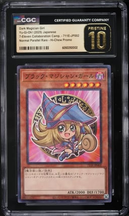 2025 Yu-Gi-Oh! Japanese 7-Eleven Hi-Chew Promo Dark Magician Girl #711E-JP002 CGC 10 PRISTINE