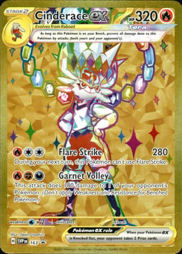 2023 Cinderace ex #163 Scarlet & Violet Black Star Promos
