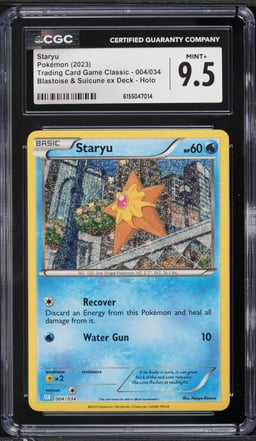 2023 Pokemon TCG Classic Collection Holo Staryu #4 CGC 9.5 MINT+