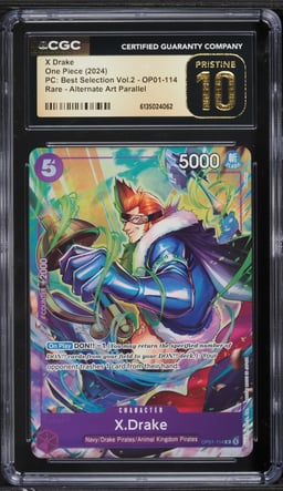 2024 One Piece Premium Collection Best Selection Alt Art X Drake #OP01-114 CGC 10 PRISTINE
