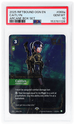 2025 Riftbound League of Legends Origins Arcane Box Set Caitlyn #068a PSA 10