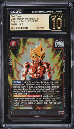 2025 Dragon Ball Super Fusion World Saiyan's Pride Son Goku #FB08-007 CGC 10 PRISTINE