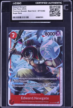 2025 One Piece Premium Booster Best Vol. 2 SR Edward Newgate #ST15-002 CGC AUTH