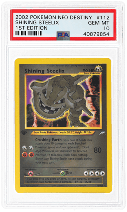 2002 Pokemon Neo Destiny 1st Edition Shining Steelix #112 PSA 10