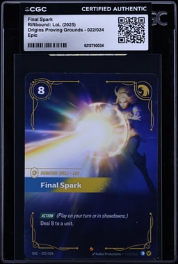 2025 Riftbound: LoL Origins Proving Grounds Final Spark #022 CGC AUTH