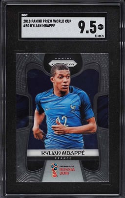 2018 Panini Prizm World Cup Kylian Mbappe ROOKIE #80 SGC 9.5 MINT+
