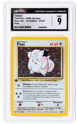 1999 Pokemon Base Set German 1st Edition Holo Clefairy #5 CGC 9