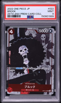 2022 One Piece Japanese Premium 25th Anniversary Manga Art Brook #OP01-022 PSA 9 MINT