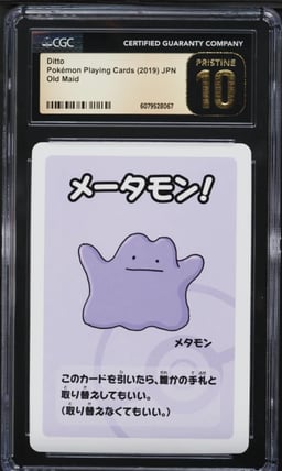 2019 Pokemon Japanese Playing Cards Old Maid Ditto CGC 10 PRISTINE
