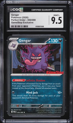 2026 Pokemon Mega Evolution Perfect Order GameStop Exclusive Gengar #50 CGC 9.5 MINT+