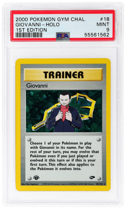 2000 Pokemon Gym Challenge 1st Edition Holo Giovanni #18 PSA 9