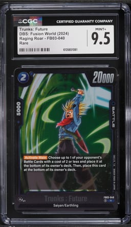 2024 DBS Japanese Fusion World Raging Roar Trunks: Future #FB03-040 CGC 9.5 MINT+