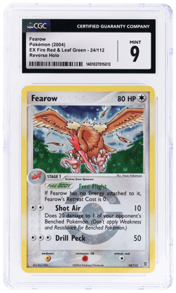 2004 Pokemon Ex Fire Red Leaf Green Reverse Holo Fearow #24 CGC 9