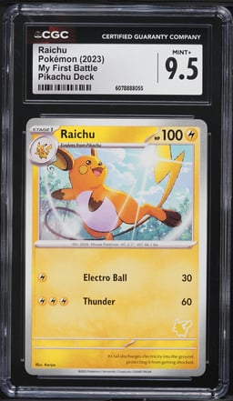 2023 Pokemon SV My First Battle Pikachu Deck Raichu CGC 9.5 MINT+