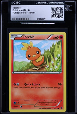 2014 Pokemon Furious Fists Torchic #12 CGC AUTH