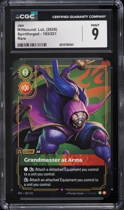 2026 Riftbound League Of Legends LoL Spiritforged Jax #193 CGC 9 MINT