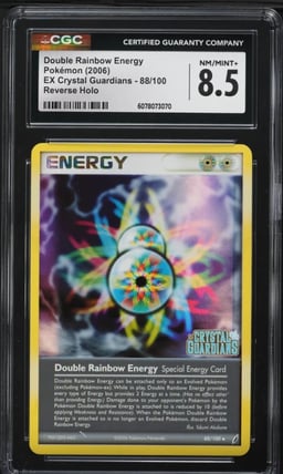 2006 Pokemon EX Crystal Guardians Reverse Holo Double Rainbow Energy #88 CGC 8.5