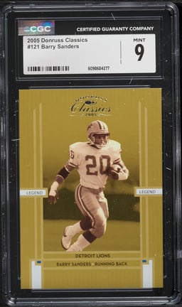 2005 Donruss Classics Barry Sanders /1000 #121 CGC 9 MINT