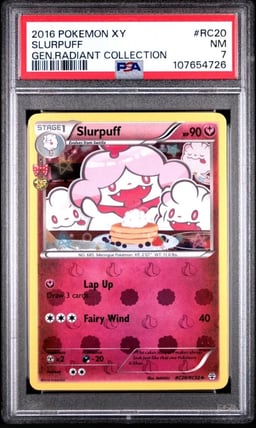2016 POKEMON XY GENERATIONS RADIANT COLL #RC20 SLURPUFF PSA 7