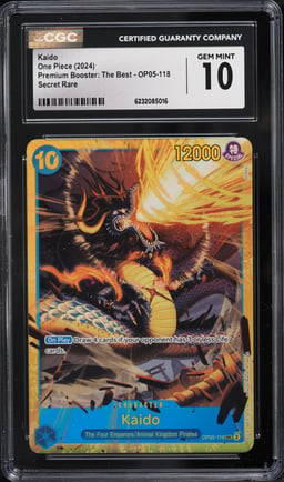 2024 One Piece Premium Booster The Best SEC Kaido #OP05-118 CGC 10 GEM MINT