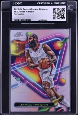 2023 Topps Cosmic Chrome Refractor James Harden #62 CGC AUTH