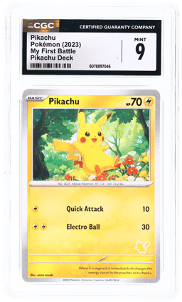 2023 Pokemon My First Battle Pikachu Deck Pikachu CGC 9