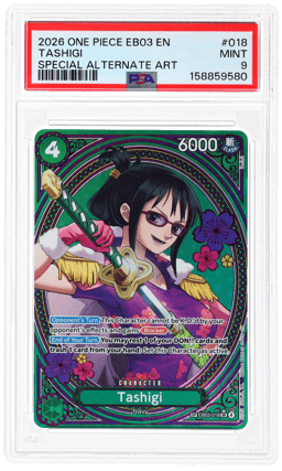 2026 One Piece Extra Booster Heroines Edition Special Alternate Art Tashigi #EB03018 PSA 9