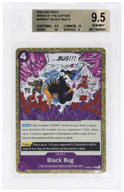 2024 One Piece Wings of the Captain Black Bug #OP06-077 BGS 9.5