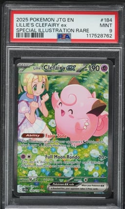 2025 Pokemon SV Journey Together SIR Lillie's Clefairy ex #184 PSA 9 MINT