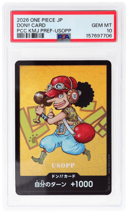 2026 One Piece Japanese Usopp Premium Card Collection Kumamoto Prefecture Special Don Card PSA 10