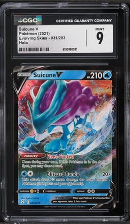 2021 Pokemon Sword & Shield Evolving Skies Suicune V #31 CGC 9 MINT