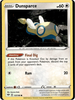 2020 Dunsparce #137 Darkness Ablaze